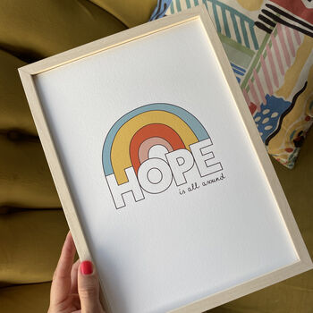 Hope Is All Around Rainbow Print, 4 of 6