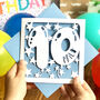 Personalised Balloon 10th Birthday Card, thumbnail 1 of 4
