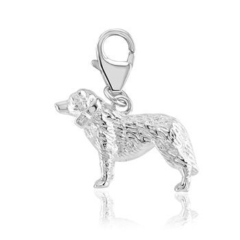 Border Collie Charm Sterling Silver, 5 of 11