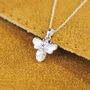 Personalised Sterling Silver And Crystal Bee Necklace, thumbnail 4 of 7