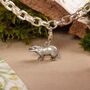 Enamelled Sterling Silver Badger Charm, thumbnail 5 of 10