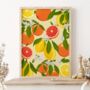 Citrus Art Print Lemon Wall Art, thumbnail 3 of 3