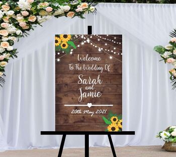 Wedding Welcome Sign Sunflowers, 2 of 2