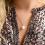 Organic Freshwater Pearl And Birthstone Necklace, thumbnail 3 of 12