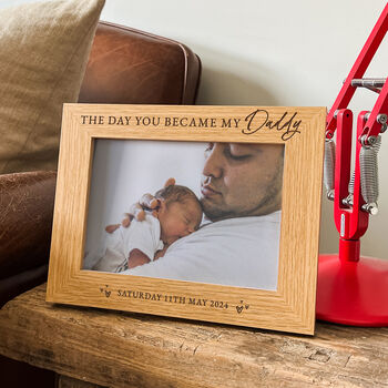 Personalised The Day You Became My Dad Photo Frame, 10 of 10