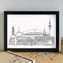 Auckland Skyline Travel Art Print Unframed, thumbnail 2 of 6