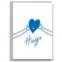 Sad Heart Hugs Card Sympathy Condolence Card, thumbnail 1 of 3