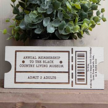 Personalised Wooden Gift Voucher Ticket, 8 of 8