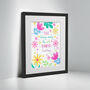 Personalised Flower Power Children’s Nursery Framed Print, thumbnail 10 of 10