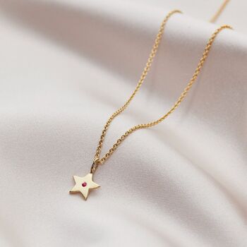 Mini Star Birthstone Necklace, 3 of 7