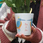 Personalised Kingfisher Pair Plant Pot Gift, thumbnail 1 of 2