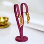 Gold Plated Chunky Chain Drop Earrings, thumbnail 2 of 5