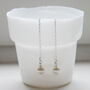 Freshwater Pearl Thread Earrings In Precious Metals, thumbnail 1 of 8