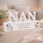 Nan Gifts Personalised Wooden Ornament, thumbnail 1 of 7
