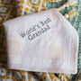 Personalised Grandad Handkerchief Worlds Best Gift, thumbnail 2 of 3