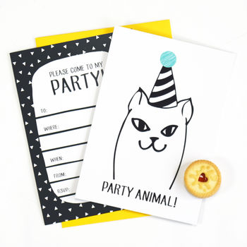 'Party Animal' Invitations Pack Of 15, 3 of 5