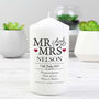 Personalised Mr And Mrs Pillar Candle Wedding Gift, thumbnail 1 of 2