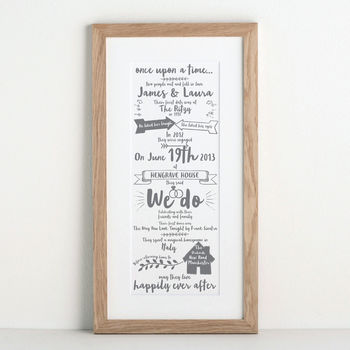Personalised Story Of Our Wedding Print, 2 of 3