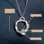 April Birthstone Semi Precious Eternity Necklace, thumbnail 6 of 6