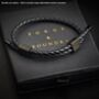 Men's Adjustable Black Onyx And Silver Hematite Bracelet – Stylish, Modern Gemstone Jewellery For Him, thumbnail 6 of 6