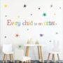 Back To School! Natural Pine Art Work Sign, “Look What We Made!” And “Every Child Is An Artist!” Decal, thumbnail 2 of 7
