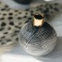 Black And White Gold Topped Stem Vase Holder, thumbnail 1 of 1