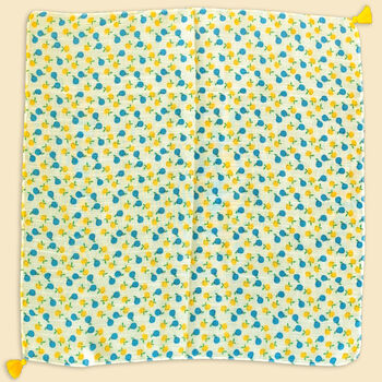 Fruit Print Cotton Blend Square Scarf, 4 of 4