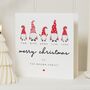 Personalised Gonk Family Christmas Card, thumbnail 1 of 7