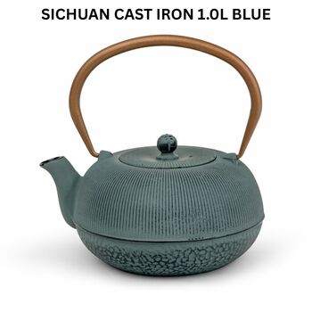 Cast Iron Teapot Sichuan 1000ml With Steel Filter, 3 of 11