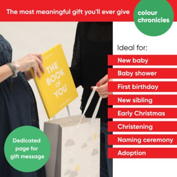 Baby's 1st Christmas Gift Childhood Memory Journal Red, 9 of 9