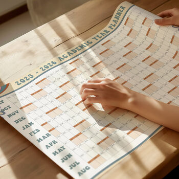 Retro Inspired 2025 2026 Academic Wall Calendar, 10 of 12