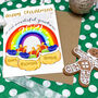 Personalised Rainbow Grandson Christmas Card, thumbnail 1 of 10