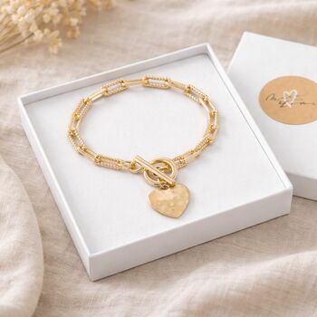 Forever Linked Heart Toggle Bracelet, 6 of 7