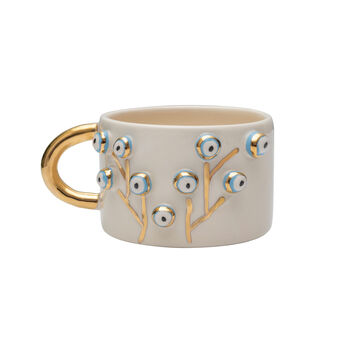 Tree Of Life Mug With Evil Eye And Gold Handle, 2 of 2