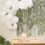 White Baby Shower Balloons Arch With Foliage, thumbnail 1 of 2