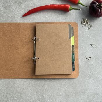 Father's Day Gift A4 Recycled Leather Folder Dad's Recipes, 3 of 5