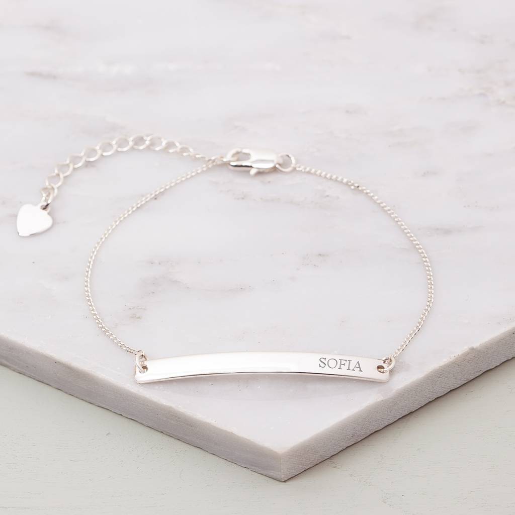 Marie Personalised Bar Bracelet By Bloom Boutique | notonthehighstreet.com