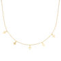 Dainty 14 K Gold Cross Charm Choker Necklace, thumbnail 2 of 8