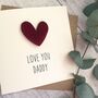 Love You Daddy/Dad Padded Heart Birthday Card, thumbnail 3 of 4