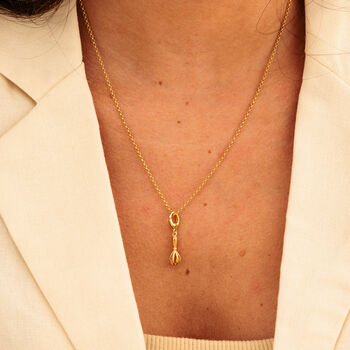 Whisk Charm Necklace, Sterling Silver Or 18ct Gold Plated, 3 of 12