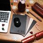 Personalised Home Office Mini Premium Bonded Leather Mouse Mat Christmas Gift For Him Or Her, thumbnail 1 of 8