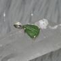 Tsavorite Green Garnet Pendant, Sterling Silver Chain, thumbnail 3 of 6