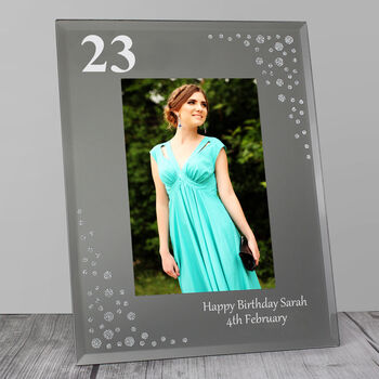 Personalised Diamante Age Birthday Photo Frame, 3 of 7