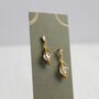 Rhombus Jewel Dainty Drop Earrings, thumbnail 3 of 5