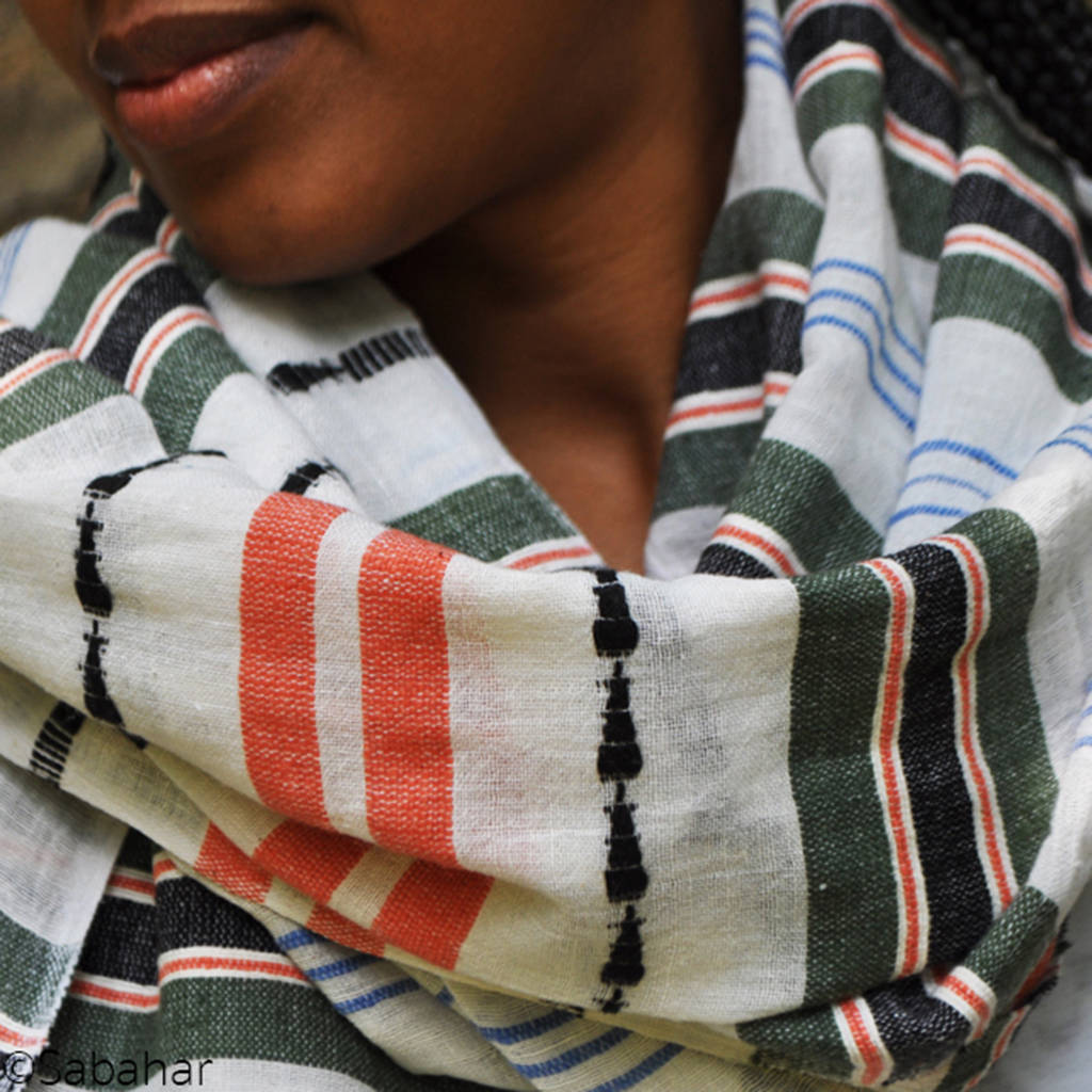 luxurious tibeb weave cotton shawl from ethiopia by asunsti ...
