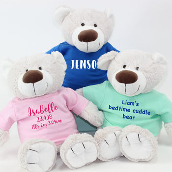 personalised cuddly teddy bear