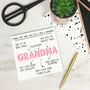 Personalised 'Things That Make You Grandma' Card, thumbnail 1 of 4