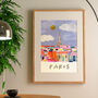 Paris Rooftops French Landmark Travel Print, thumbnail 1 of 4