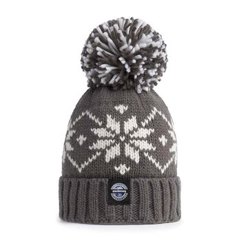 Slate Flora Nordic Knit Reflective Superbobble Hat, 2 of 5