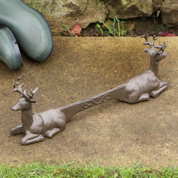 Country Stag Iron Garden Boot Scraper, 3 of 5